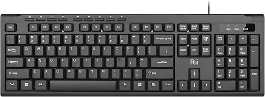 Rii RK907 Slim USB Wired Keyboard
