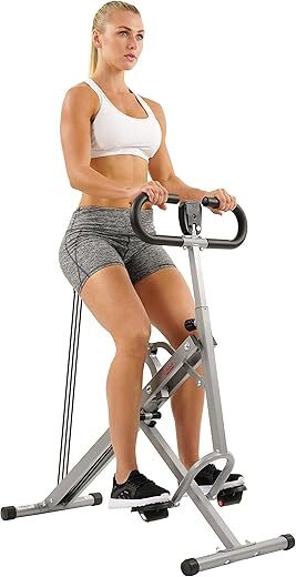 Sunny Health & Fitness Row-N-Ride Squat Assist Trainer with App