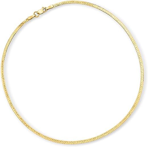 Ross-Simons Herringbone Anklet
