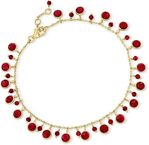 Ross-Simons Ruby Drop Anklet