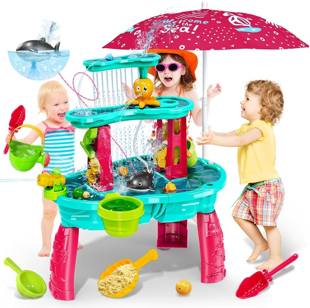 VATOS Sand Water Table Toys For Toddlers Kids