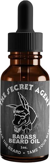 Badass Beard Care Secret Agent Scent Beard Oil, 1oz