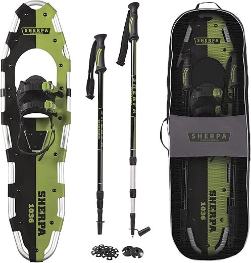 Yukon Charlie’s Sherpa Snowshoe Kit with Poles and Bag