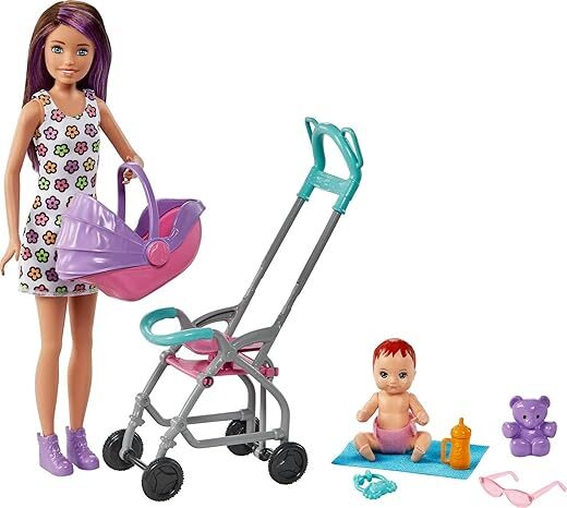 Barbie Skipper Babysitters Playset with Stroller & Accessories