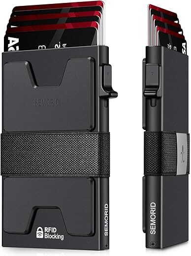 SEMORID Slim Aluminum Card Holder Wallet