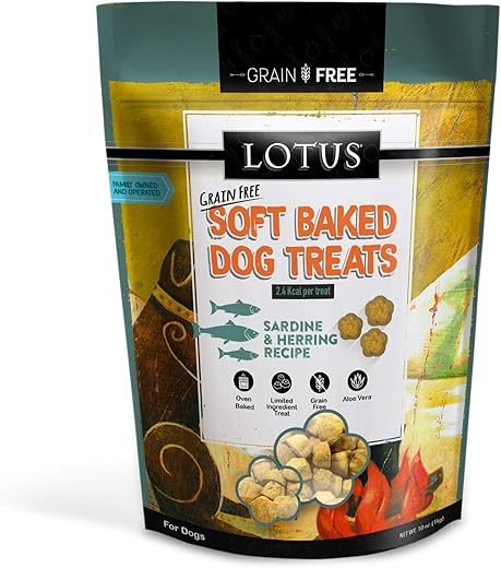 Lotus Soft Baked Sardine Herring Treats, 10 Ounce