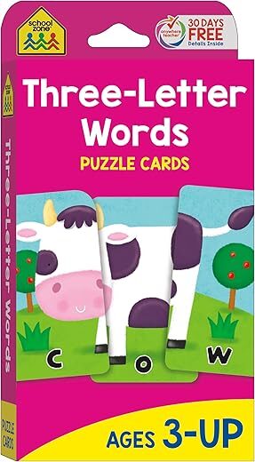 Spell Three-Letter Words Puzzle Cards