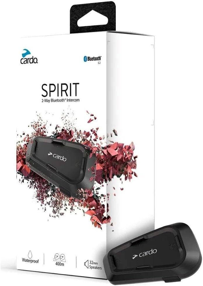 Cardo Spirit Motorcycle Bluetooth Headset – Black
