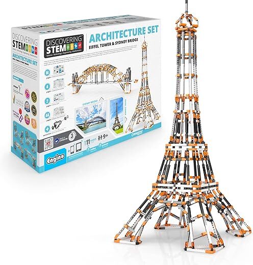 Engino STEM Architecture Set: Eiffel Tower, Sydney Bridge