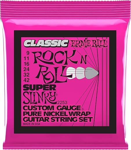 Ernie Ball Super Slinky Pure Nickel Guitar Strings P02253