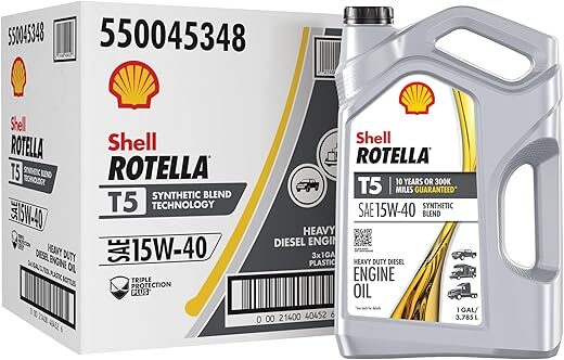 Shell Rotella T5 Synthetic Blend 15W-40 Motor Oil
