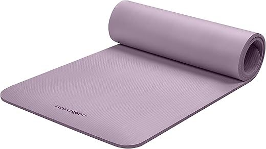 Retrospec Thick Non-Slip Yoga Mat with Strap