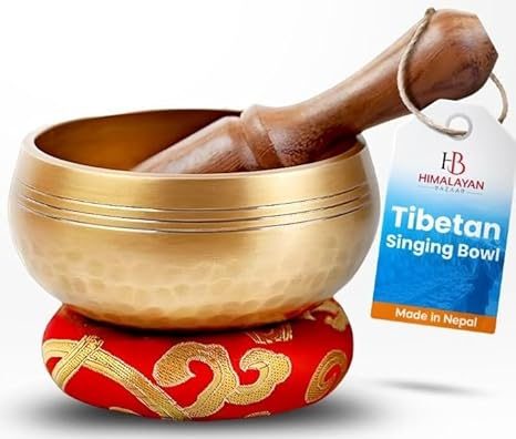 HIMALAYAN BAZAAR Tibetan Singing Bowl Set – 3.2 Inch