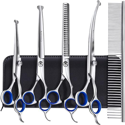 Gimars Titanium Coated 4CR Pet Grooming Scissors