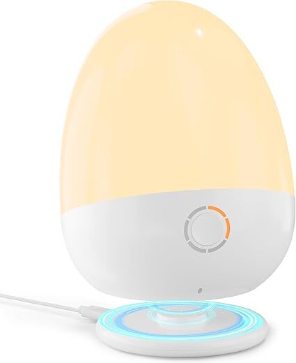 ZUZUKID Touch Night Light: Rechargeable, Portable, Egg Lamp (BPA-Free)
