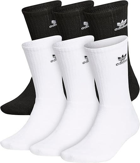 adidas Originals Unisex Adult Trefoil Crew Socks (6 Pairs)