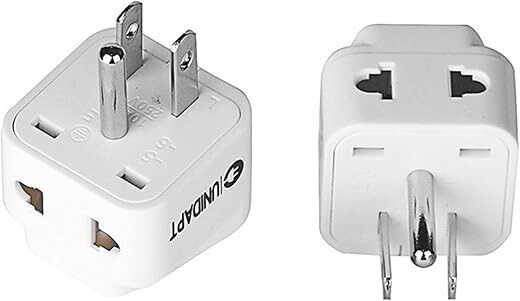 Unidapt Universal Travel Adapter for US, 2-Pack