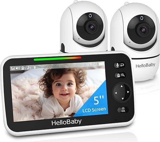 HelloBaby Upgrade 5’’ Baby Monitor HB-XYZ123