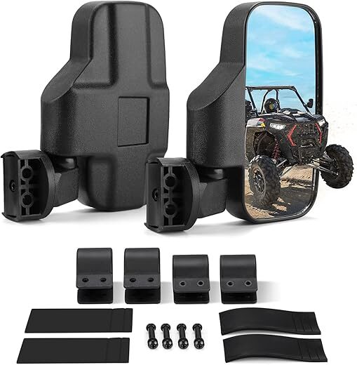 KEMIMOTO UTV Side Mirrors For 1.6-2 Inch Roll Cage