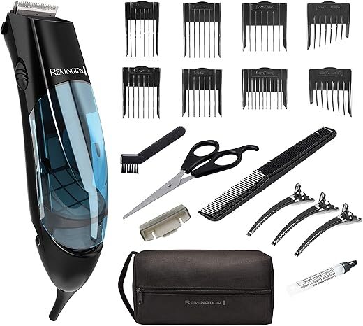 Remington Vacuum Haircut Kit, Beard Trimmer, Hair Clippers
