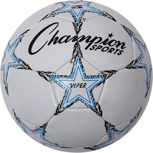 Champion Sports Viper Soccer Ball – Synthetic Leather, Sizes 3-5