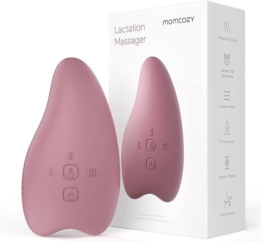 Momcozy Warming Lactation Massager 2-in-1, Heat + Vibration
