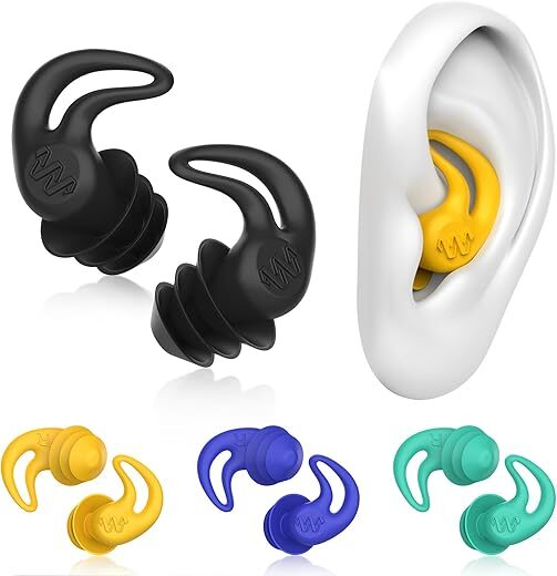 HIGAHY Waterproof Reusable Silicone Swimming Ear Plugs