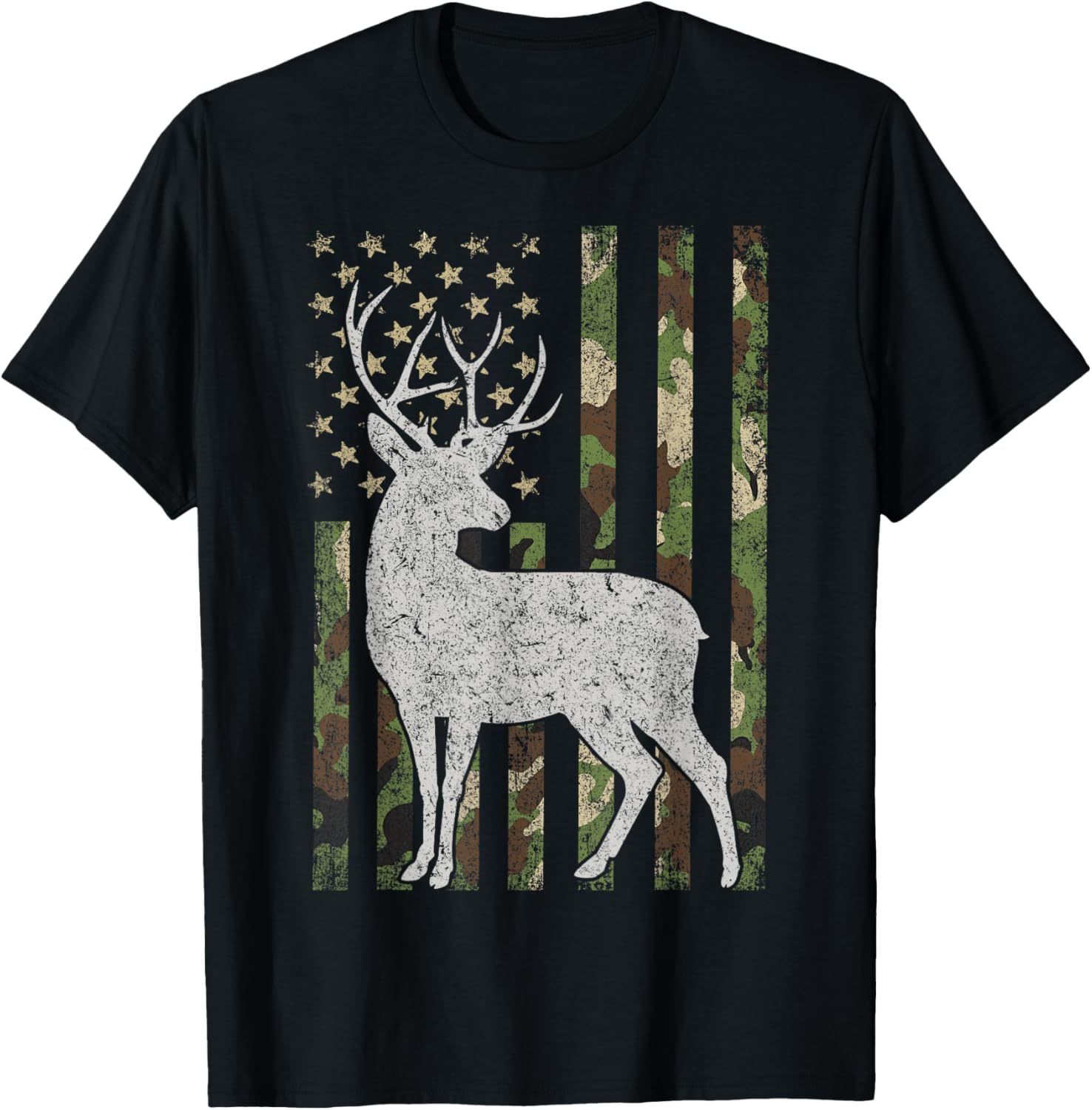Whitetail Buck Deer Hunting Hunter Gift Whitetail Buck Hunting Camouflage T-Shirt
