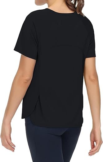 THE GYM PEOPLE Women’s Breathable Short Sleeve Workout Shirt