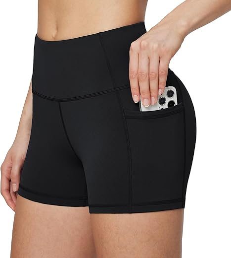 BALEAF Women’s High Waist Biker Shorts with Pockets