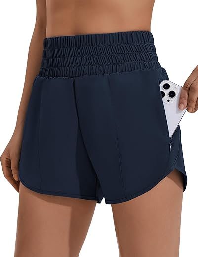 PINSPARK Women’s High Waisted Athletic Shorts