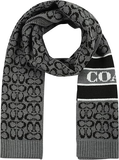 Coach Signature C Logo Knit Scarf