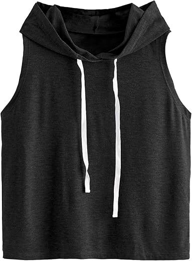 SweatyRocks Sleeveless Hooded Tank Top