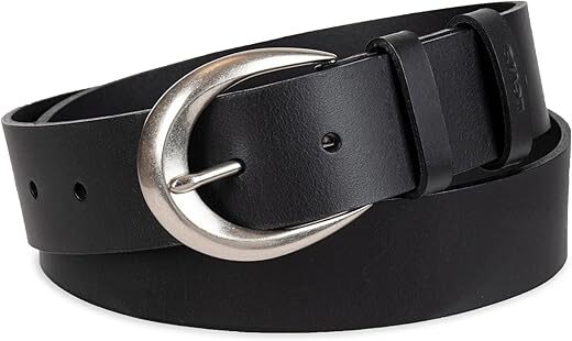 Levi’s Women’s Soft Leather Jean Rounded Buckle Belt