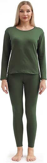PISIQI Women’s Ultra-Soft Thermal Underwear Set