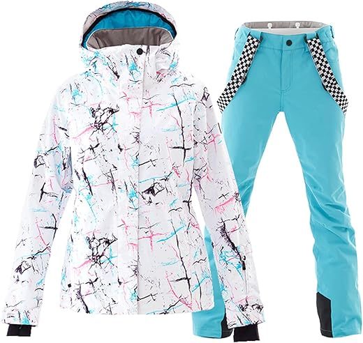 GS SNOWING Women’s Windproof Waterproof Insulated Ski Set