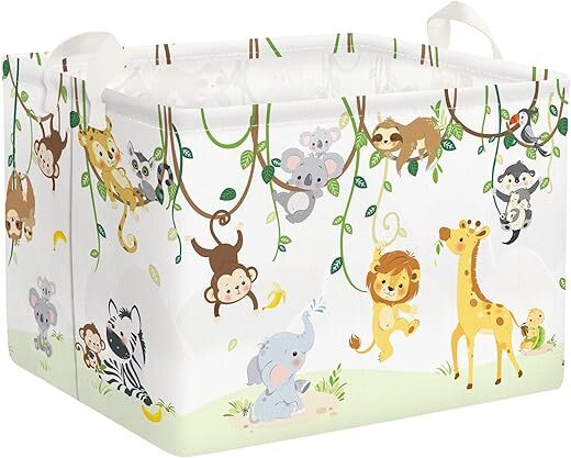 Clastyle Woodland Animal Baby Basket Organizer