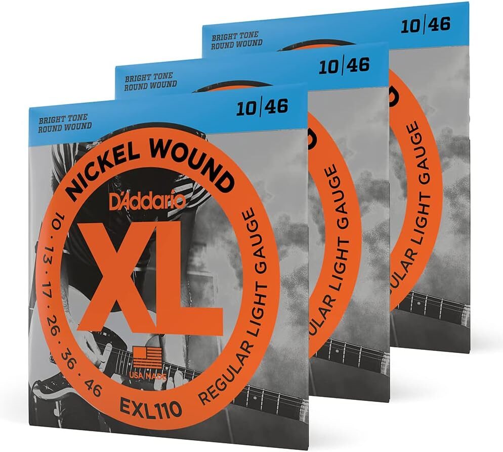 D’Addario XL Nickel Electric Guitar Strings – EXL110-3D