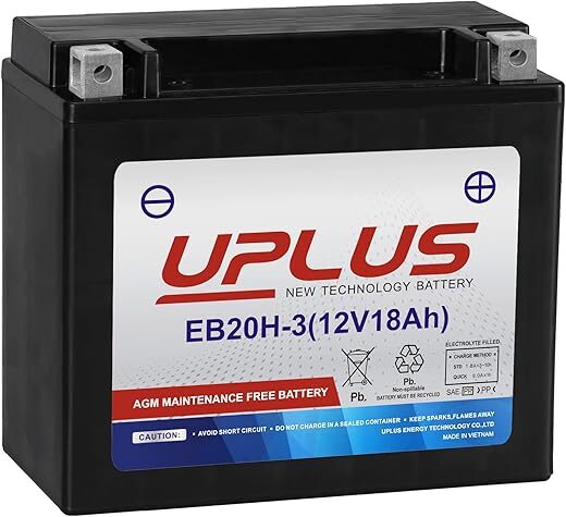 UPLUS NEW TECHNOLOGY BATTERY YTX20HL-BS Maintenance Free AGM Battery
