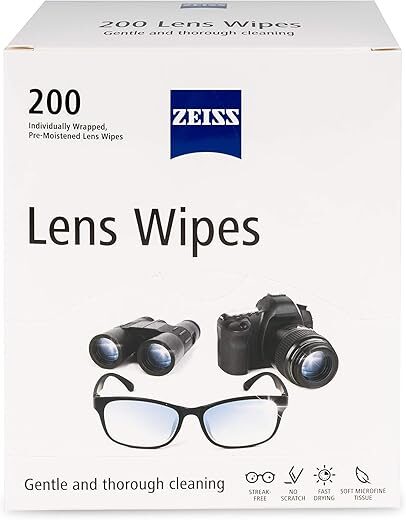 ZEISS Lens Cleaning Wipes, 200 Count