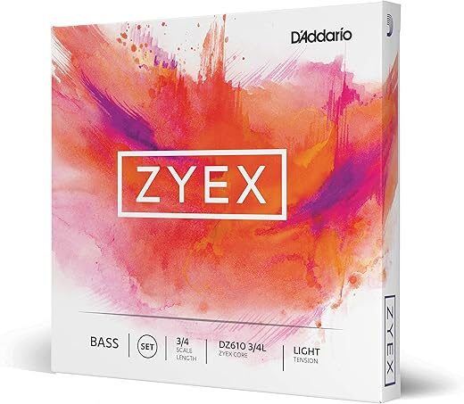D’Addario Zyex Bass String Set, 3/4 Scale